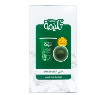 علبة شاي أخضر بالنعناع أكواب جاهزة للشرب تلئيمة 20 كوب
